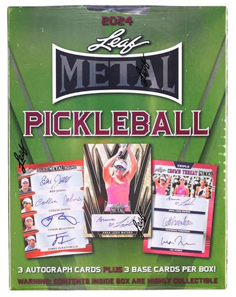 2024 leaf metal pickleball hobby box|2024 pickleball checklist.